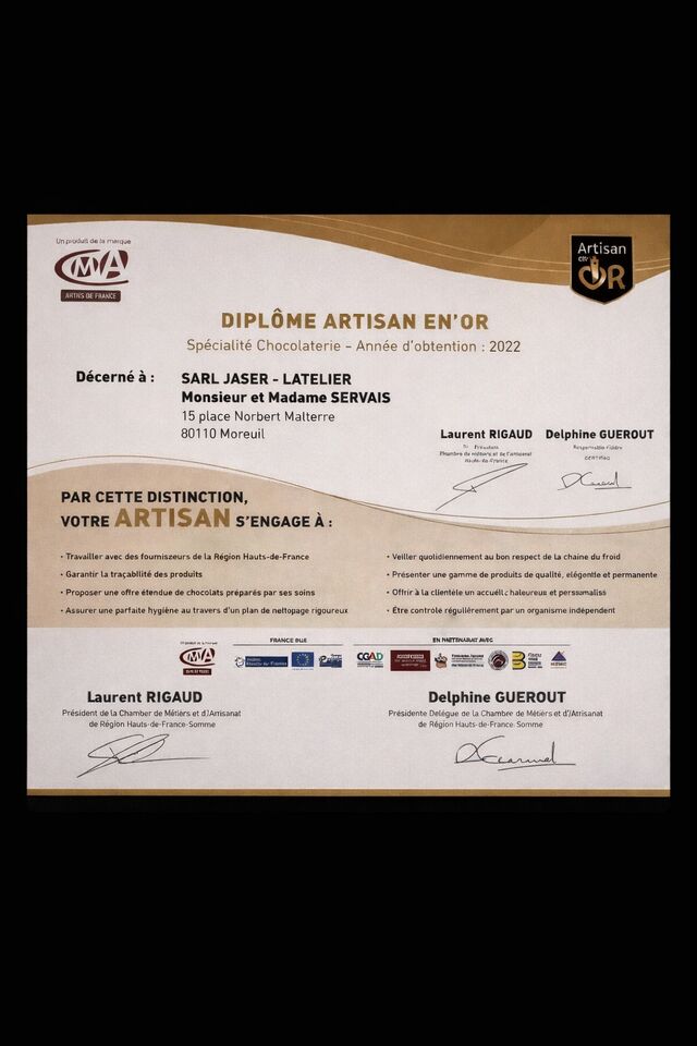 Artisan en Or — Chocolaterie